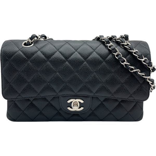 シャネル CHANEL マトラッセ25 A01112 25番台 ブラック SV金具 キャビアスキン レディース ショルダーバッグ