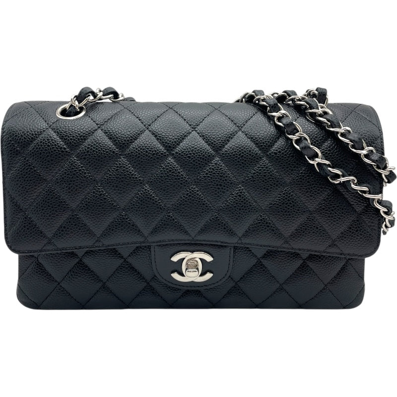シャネル CHANEL マトラッセ25 A01112 25番台 ブラック SV金具 キャビアスキン レディース ショルダーバッグ