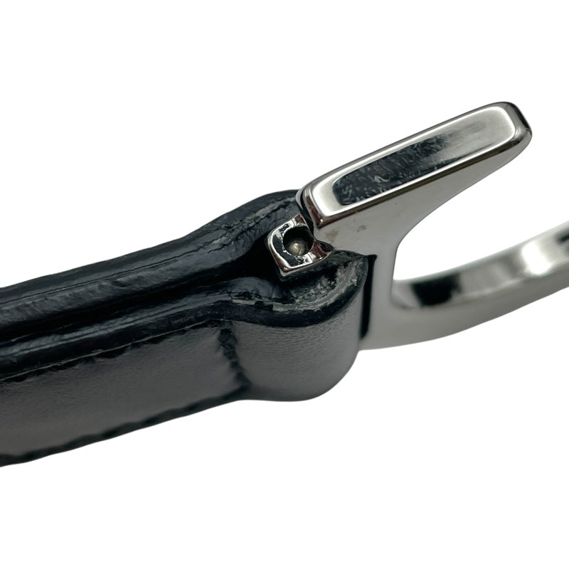 クリスチャン・ディオール Christian Dior トロッターサドルバッグ ブラック SV金具 キャンバス レディース ハンドバッグ