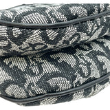 クリスチャン・ディオール Christian Dior トロッターサドルバッグ ブラック SV金具 キャンバス レディース ハンドバッグ