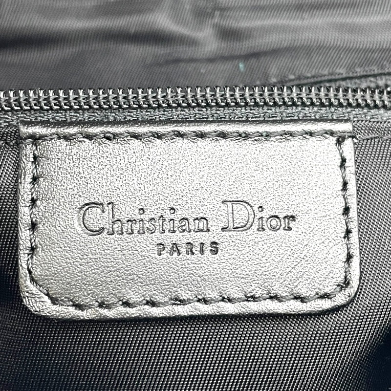 クリスチャン・ディオール Christian Dior トロッターサドルバッグ ブラック SV金具 キャンバス レディース ハンドバッグ