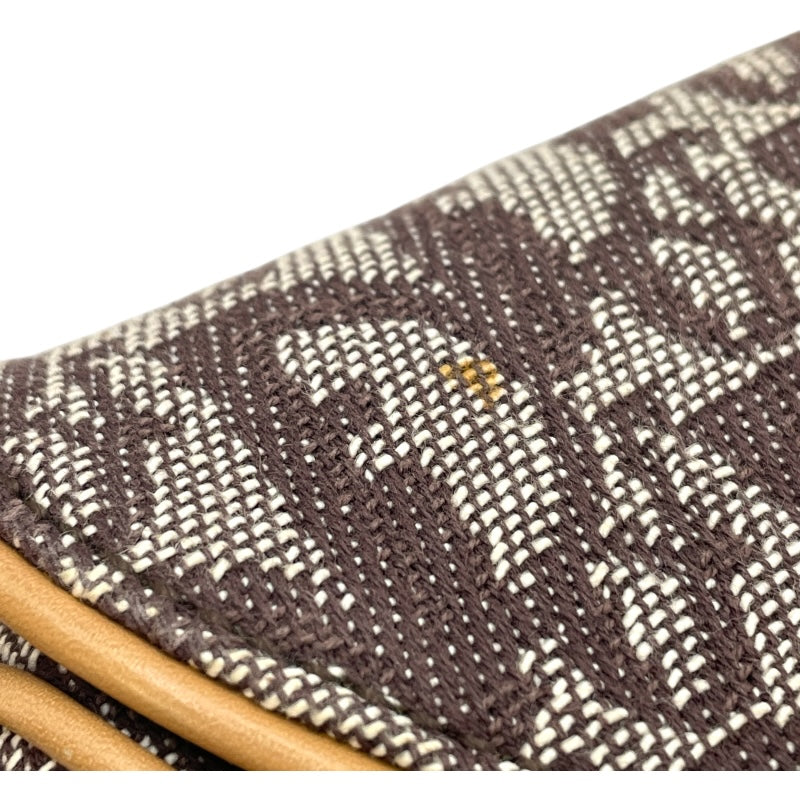 クリスチャン・ディオール Christian Dior トロッターサドルバッグ ブラウン GD金具 キャンバス レディース ハンドバッグ