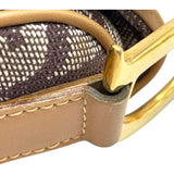 クリスチャン・ディオール Christian Dior トロッターサドルバッグ ブラウン GD金具 キャンバス レディース ハンドバッグ