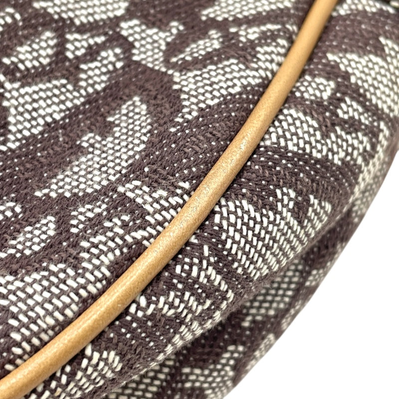 クリスチャン・ディオール Christian Dior トロッターサドルバッグ ブラウン GD金具 キャンバス レディース ハンドバッグ