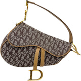 クリスチャン・ディオール Christian Dior トロッターサドルバッグ ブラウン GD金具 キャンバス レディース ハンドバッグ