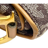 クリスチャン・ディオール Christian Dior トロッターサドルバッグ ブラウン GD金具 キャンバス レディース ハンドバッグ