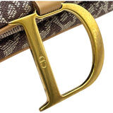 クリスチャン・ディオール Christian Dior トロッターサドルバッグ ブラウン GD金具 キャンバス レディース ハンドバッグ