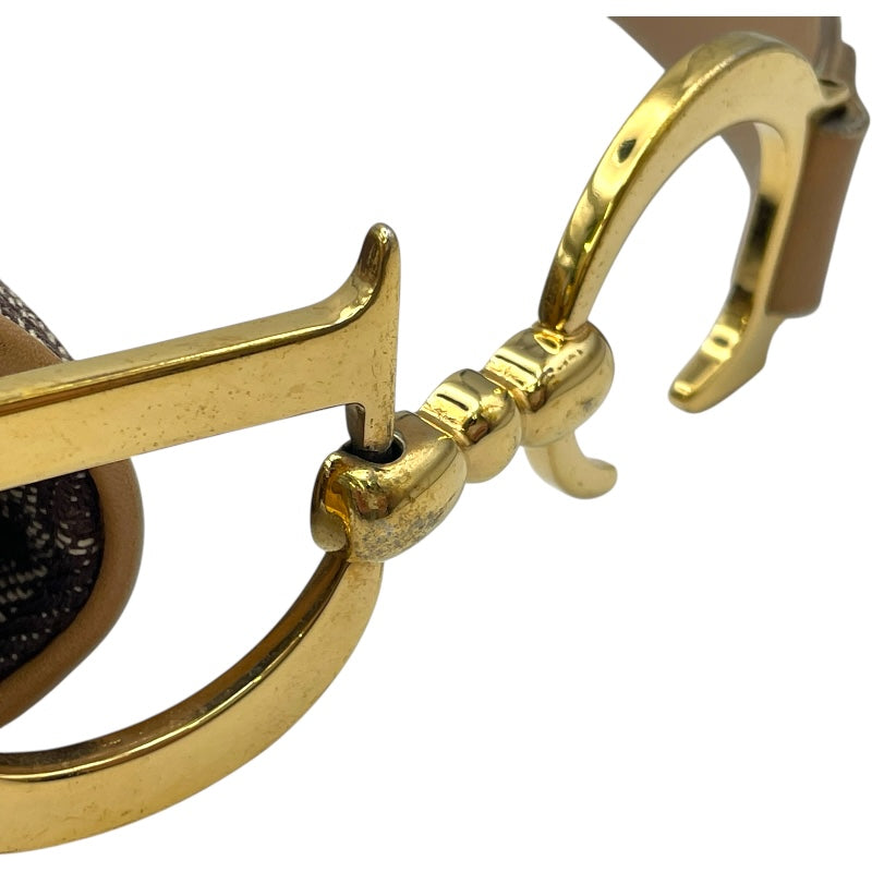 クリスチャン・ディオール Christian Dior トロッターサドルバッグ ブラウン GD金具 キャンバス レディース ハンドバッグ