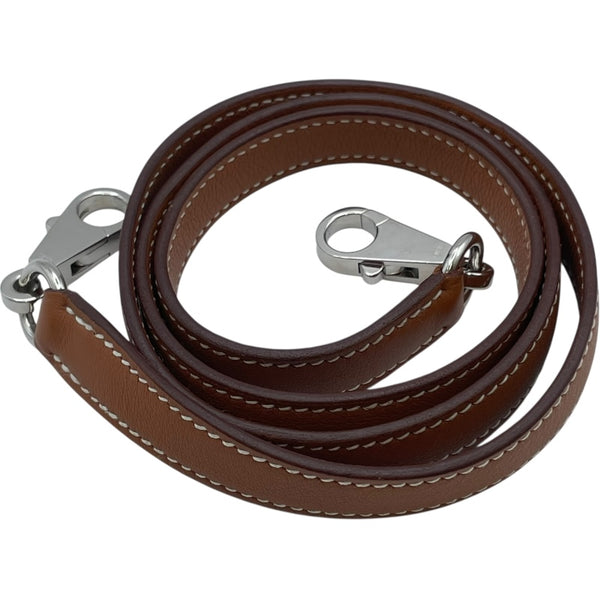 エルメス HERMES ショルダーストラップ レザー ブラウン HERMES（エルメス） ショルダーストラップ レザー ブラウン シルバー