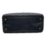 クリスチャン・ディオール Christian Dior ディディオール ミディアム ブラック ラムスキン・カナージュ レディース ハンドバッグ