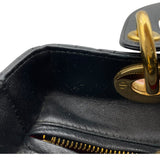 クリスチャン・ディオール Christian Dior ディディオール ミディアム ブラック ラムスキン・カナージュ レディース ハンドバッグ