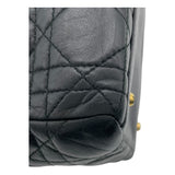 クリスチャン・ディオール Christian Dior ディディオール ミディアム ブラック ラムスキン・カナージュ レディース ハンドバッグ