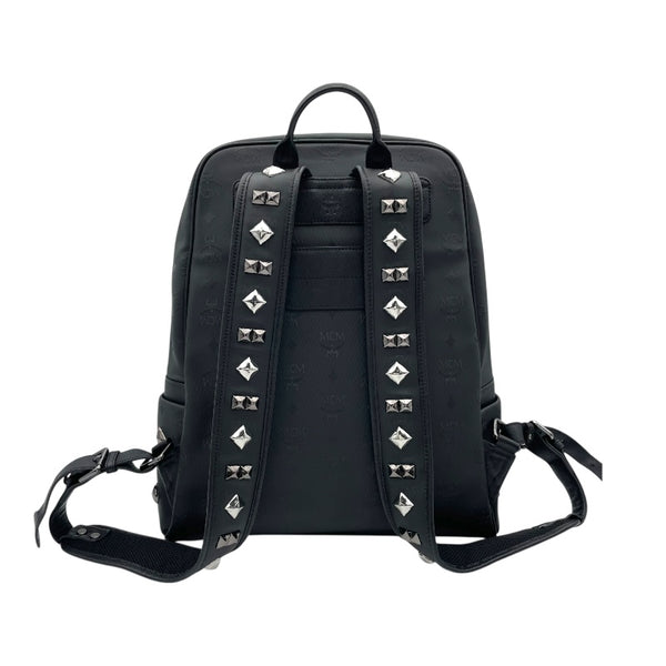 エム・シー・エム MCM スタッズ バックバック ブラック PVC メンズ リュック・デイパック