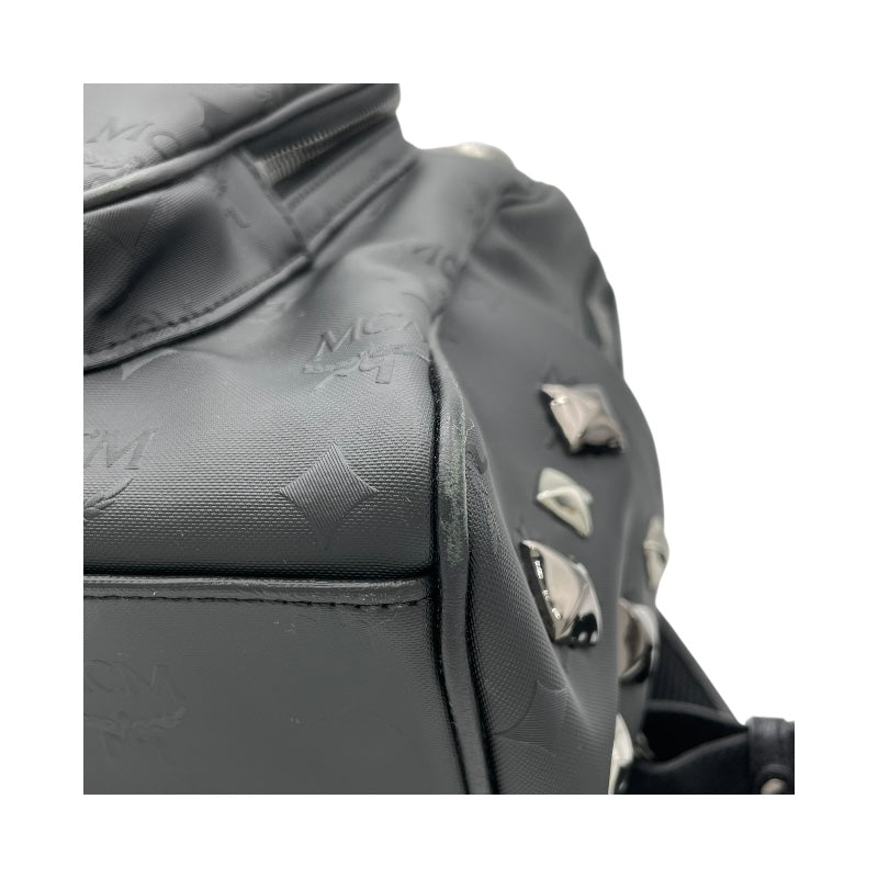 エム・シー・エム MCM スタッズ バックバック ブラック PVC メンズ リュック・デイパック