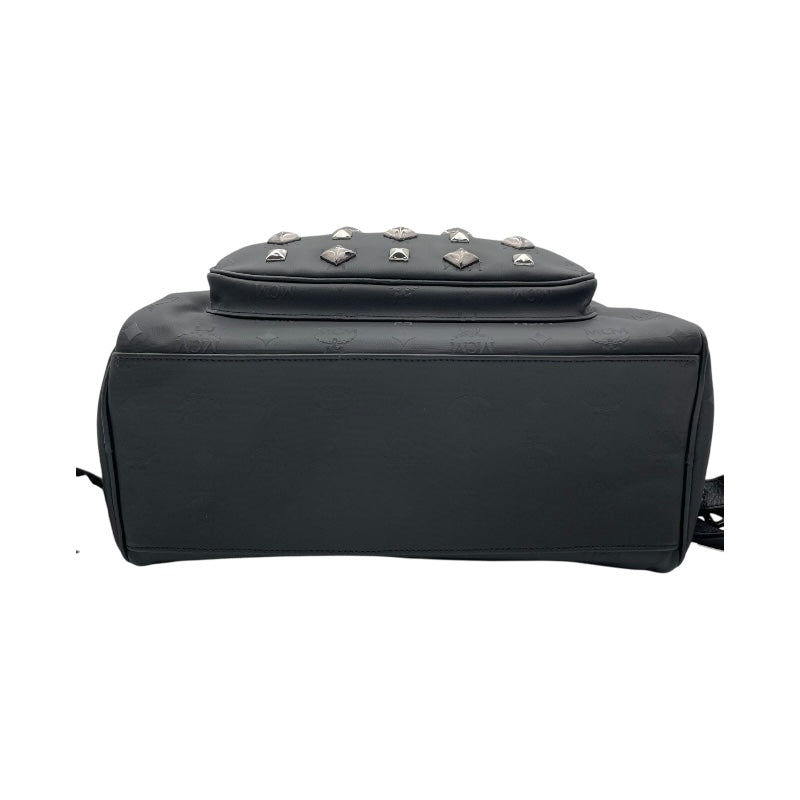 エム・シー・エム MCM スタッズ バックバック ブラック PVC メンズ リュック・デイパック