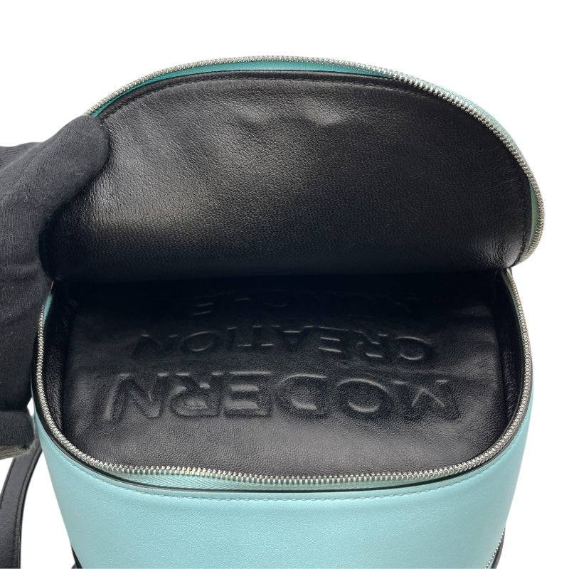 エム・シー・エム MCM スタッズバックバックミニ ライトブルー レザー レディース リュック・デイパック