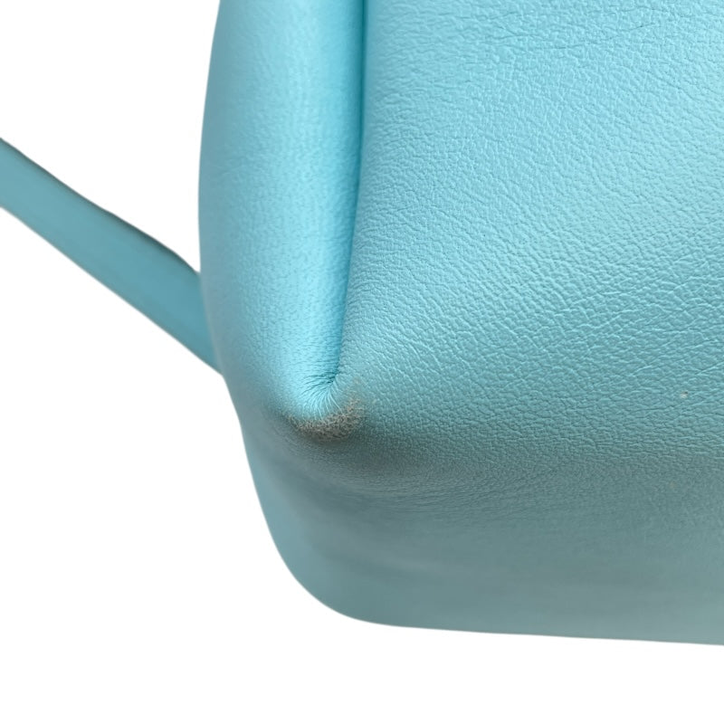 エム・シー・エム MCM スタッズバックバックミニ ライトブルー レザー レディース リュック・デイパック