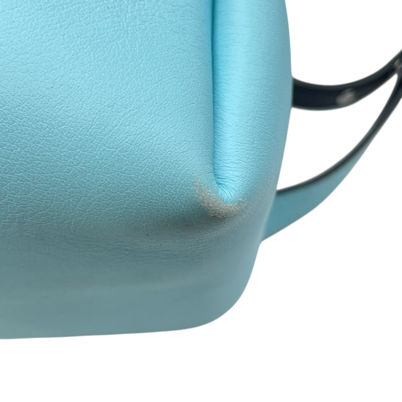 エム・シー・エム MCM スタッズバックバックミニ ライトブルー レザー レディース リュック・デイパック