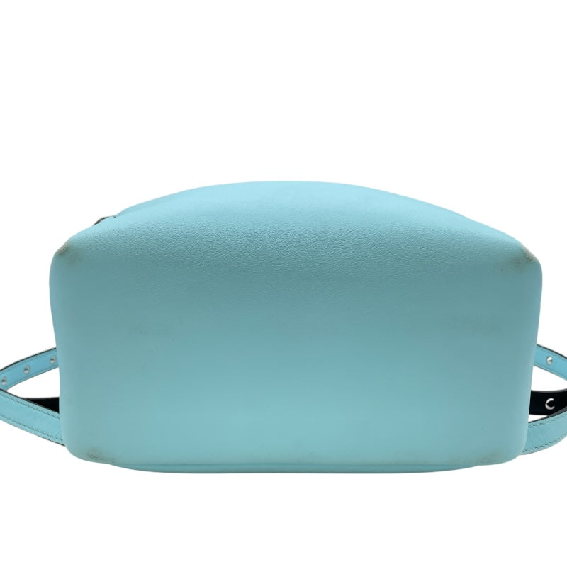 エム・シー・エム MCM スタッズバックバックミニ ライトブルー レザー レディース リュック・デイパック