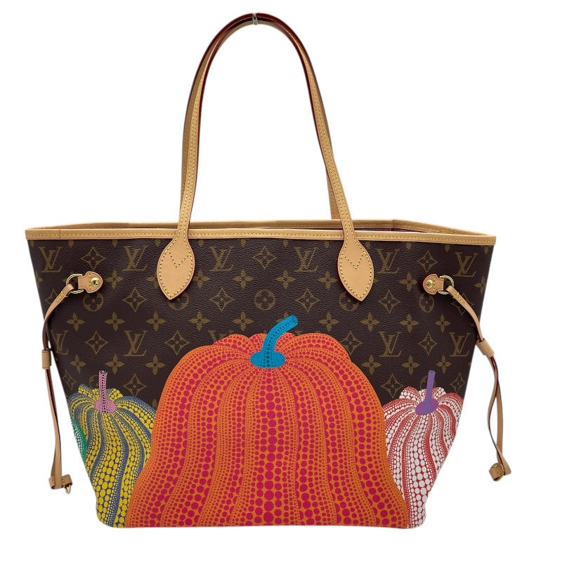 ルイ・ヴィトン LOUIS VUITTON ネヴァーフルMM 草間彌生コラボ M46468 ブラウン モノグラム・パンプキン レディース トートバッグ