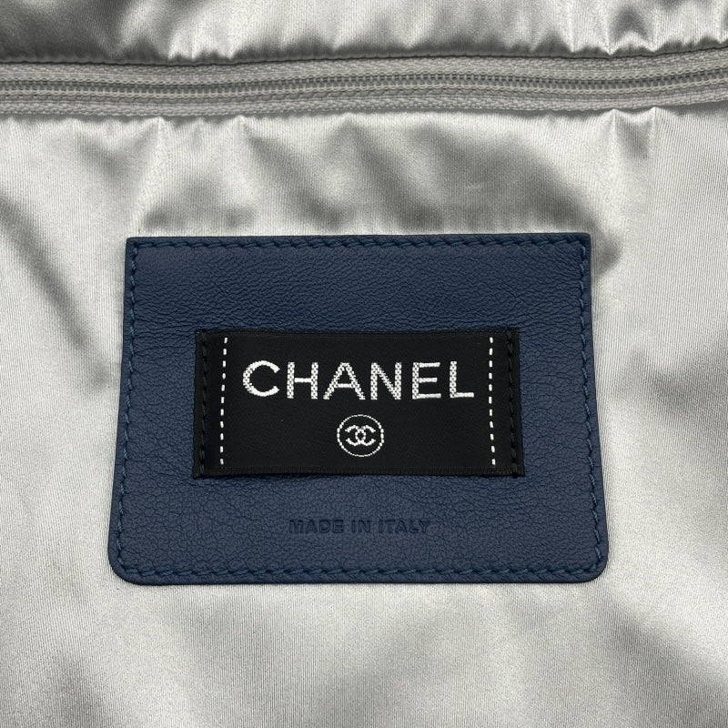 シャネル CHANEL ドゥドーヌバッグ 25番台 ブルー ナイロン レディース トートバッグ