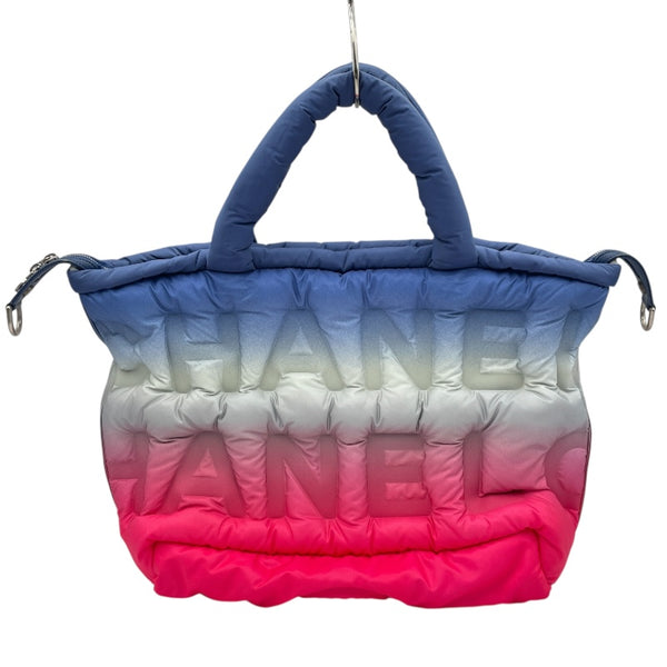 シャネル CHANEL ドゥドーヌバッグ 25番台 ブルー ナイロン レディース トートバッグ