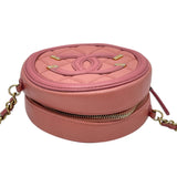 シャネル CHANEL CCフィリグリーチェーンポシェット AP0365 28番台 ピンク GD金具 キャビアスキン レディース ショルダーバッグ