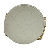 シャネル CHANEL パールラウンドチェーン 29番台 ホワイト GD金具 ラム レディース ショルダーバッグ