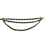 シャネル CHANEL ココマークチェーンベルト ブラック GD金具 カーフ レディース ベルト