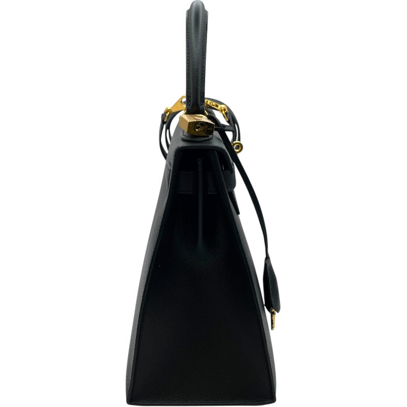 エルメス HERMES ケリー28 外縫い Z刻 ブラック GD金具 エプソン レディース ハンドバッグ