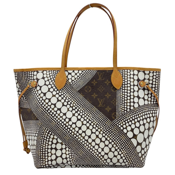 ルイ・ヴィトン LOUIS VUITTON ネヴァーフルMM 草間彌生コラボ M40684 ブラウン モノグラム・ヴェーブ レディース トートバッグ