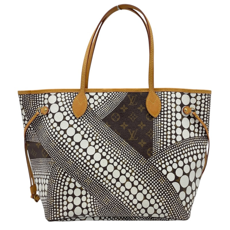 ルイ・ヴィトン LOUIS VUITTON ネヴァーフルMM 草間彌生コラボ M40684 ブラウン モノグラム・ヴェーブ レディース トートバッグ