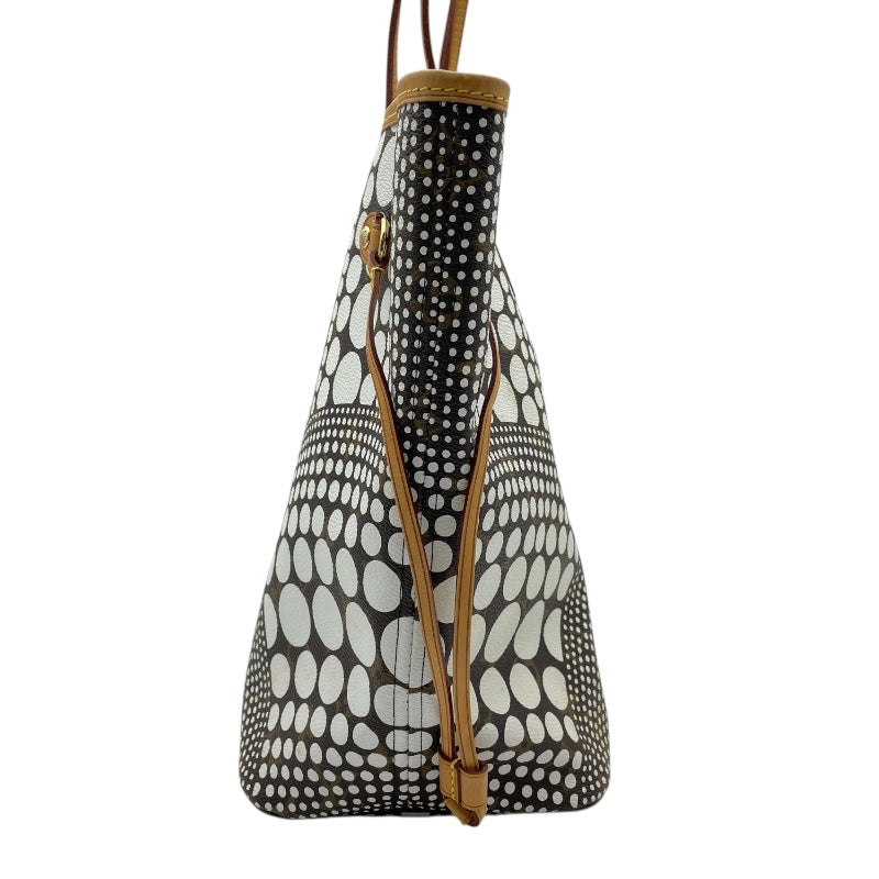 ルイ・ヴィトン LOUIS VUITTON ネヴァーフルMM 草間彌生コラボ M40684 ブラウン モノグラム・ヴェーブ レディース トートバッグ