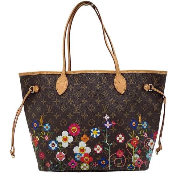 ルイ・ヴィトン LOUIS VUITTON ネヴァーフルMM 村上隆コラボ M13271 ブラウン モノグラムキャンバス レディース トートバッグ