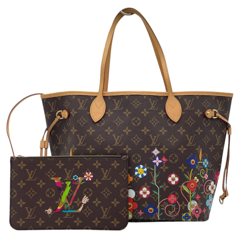 ルイ・ヴィトン LOUIS VUITTON ネヴァーフルMM 村上隆コラボ M13271 ブラウン モノグラムキャンバス レディース トートバッグ