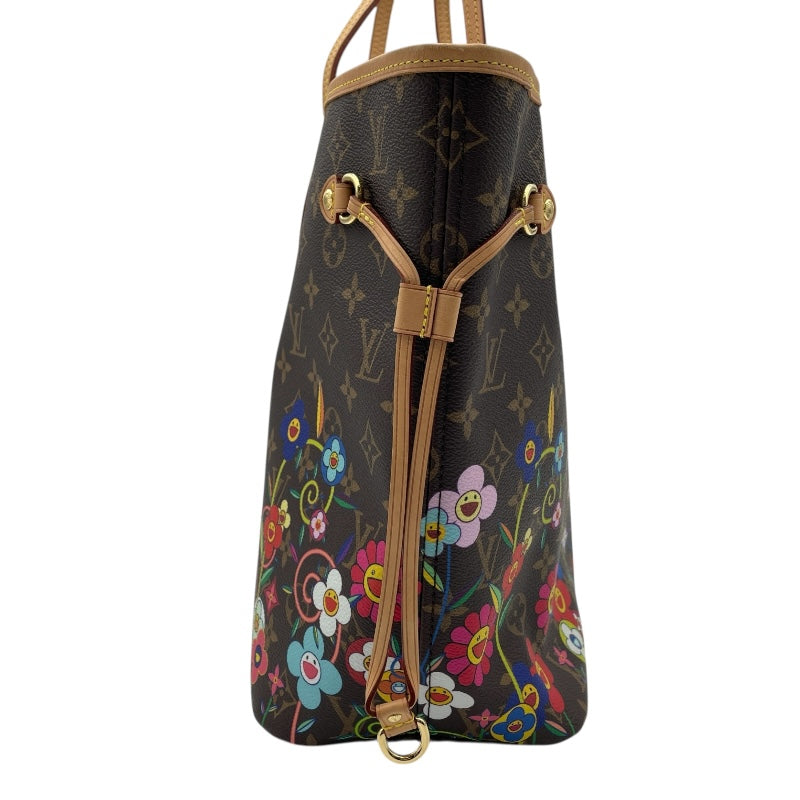 ルイ・ヴィトン LOUIS VUITTON ネヴァーフルMM 村上隆コラボ M13271 ブラウン モノグラムキャンバス レディース トートバッグ