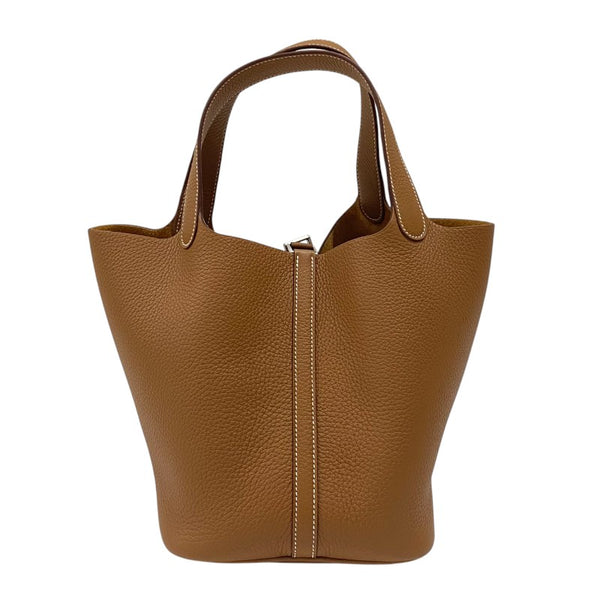 エルメス HERMES ピコタンロックMM K刻 ゴールド シルバー金具 トリヨンクレマンス レディース ハンドバッグ