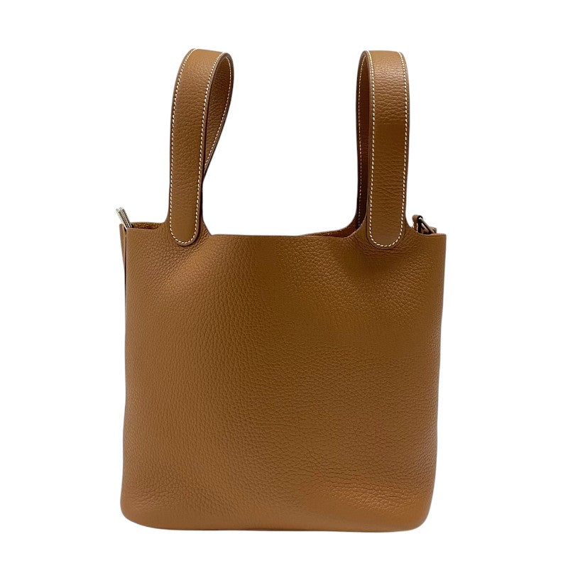 エルメス HERMES ピコタンロックMM K刻 ゴールド シルバー金具 トリヨンクレマンス レディース ハンドバッグ