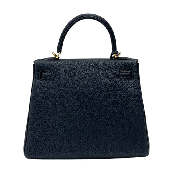 エルメス HERMES ケリー25 W刻 ブラック ゴールド金具 トゴ レディース ハンドバッグ ショルダーバッグ