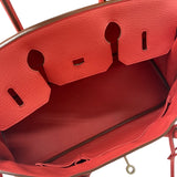 エルメス HERMES ショルダーバーキン42 □N刻印 ブーゲンビリア シルバー金具 トリヨン レディース ハンドバッグ