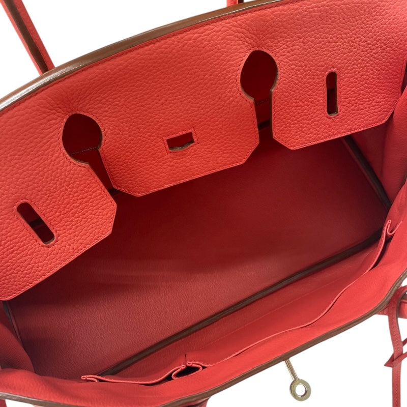 エルメス HERMES ショルダーバーキン42 □N刻印 ブーゲンビリア シルバー金具 トリヨン レディース ハンドバッグ