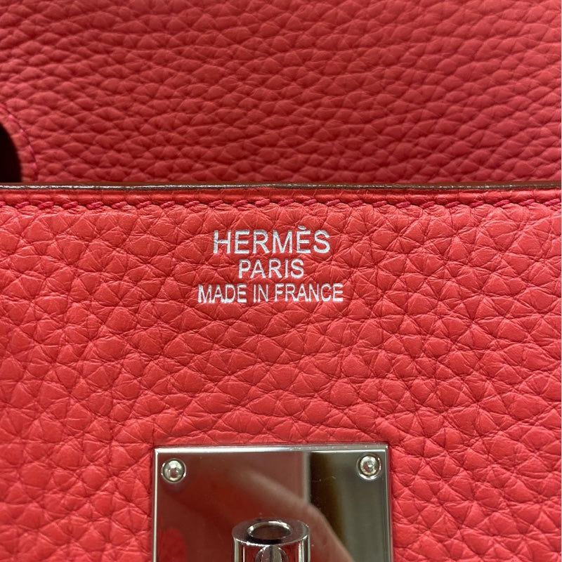 エルメス HERMES ショルダーバーキン42 □N刻印 ブーゲンビリア シルバー金具 トリヨン レディース ハンドバッグ