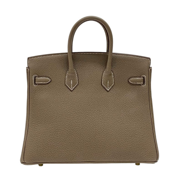 エルメス HERMES バーキン25 K刻 エトゥープ ゴールド金具 トゴ レディース ハンドバッグ