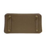 エルメス HERMES バーキン25 K刻 エトゥープ ゴールド金具 トゴ レディース ハンドバッグ