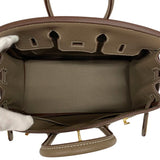 エルメス HERMES バーキン25 K刻 エトゥープ ゴールド金具 トゴ レディース ハンドバッグ