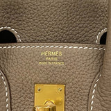 エルメス HERMES バーキン25 K刻 エトゥープ ゴールド金具 トゴ レディース ハンドバッグ