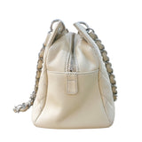 シャネル CHANEL PTTチェーントート A18004 クリーム シルバー金具 キャビアスキン レディース トートバッグ