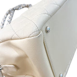 シャネル CHANEL PTTチェーントート A18004 クリーム シルバー金具 キャビアスキン レディース トートバッグ