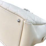 シャネル CHANEL PTTチェーントート A18004 クリーム シルバー金具 キャビアスキン レディース トートバッグ