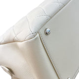 シャネル CHANEL PTTチェーントート A18004 クリーム シルバー金具 キャビアスキン レディース トートバッグ